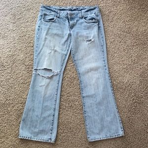 American eagle boyfriend jeans distressed 12